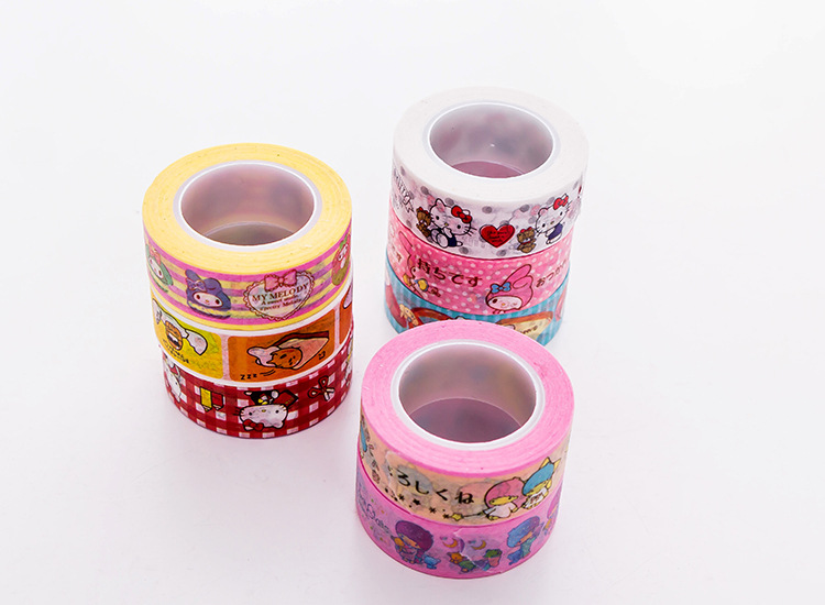Cartoon Cinnamoroll My Melody Kitty Gudetama Prints Decoration Tape