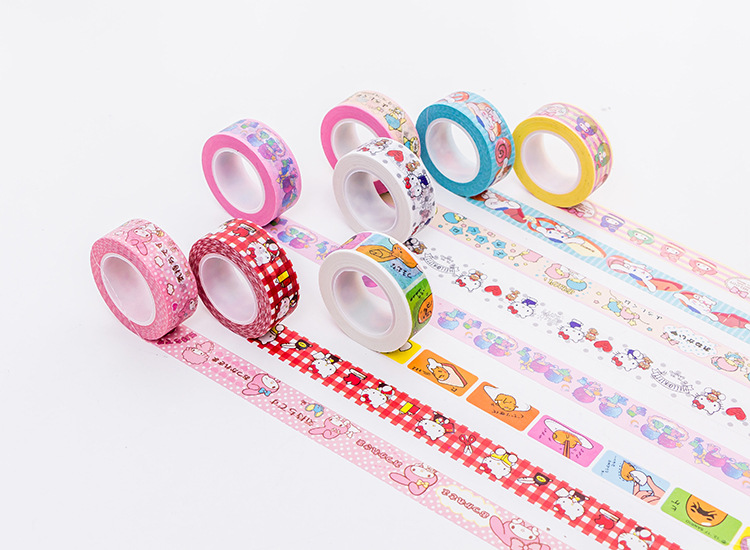 Cartoon Cinnamoroll My Melody Kitty Gudetama Prints Decoration Tape