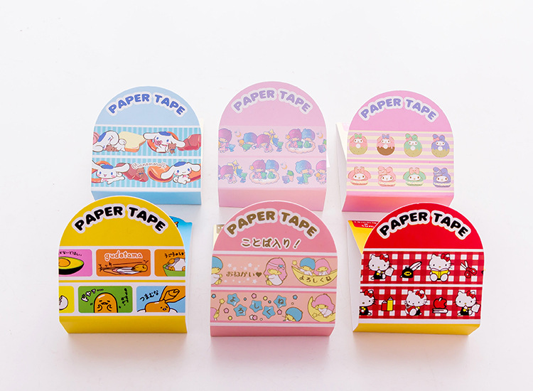 Cartoon Cinnamoroll My Melody Kitty Gudetama Prints Decoration Tape