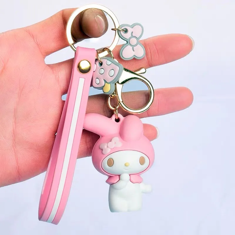 My Melody Cinnamoroll Sanrio Series fur Ball Keychain