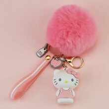 My Melody Cinnamoroll Sanrio Series fur Ball Keychain My Melody Cinnamoroll Sanrio Series fur Ball Keychain