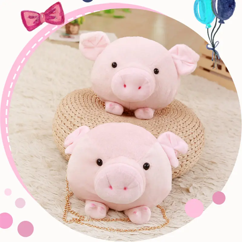 Kawaii Pig Shape Soft Handbag