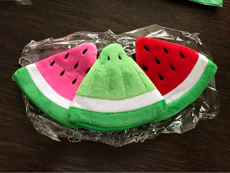 Fruit Watermelon/Lemon Shape Pocket Coin Purse Keychain
