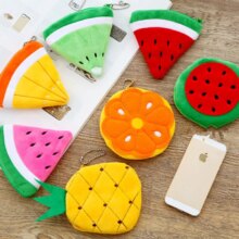 Fruit Watermelon/Lemon Shape Pocket Coin Purse Keychain Fruit Watermelon/Lemon Shape Pocket Coin Purse Keychain