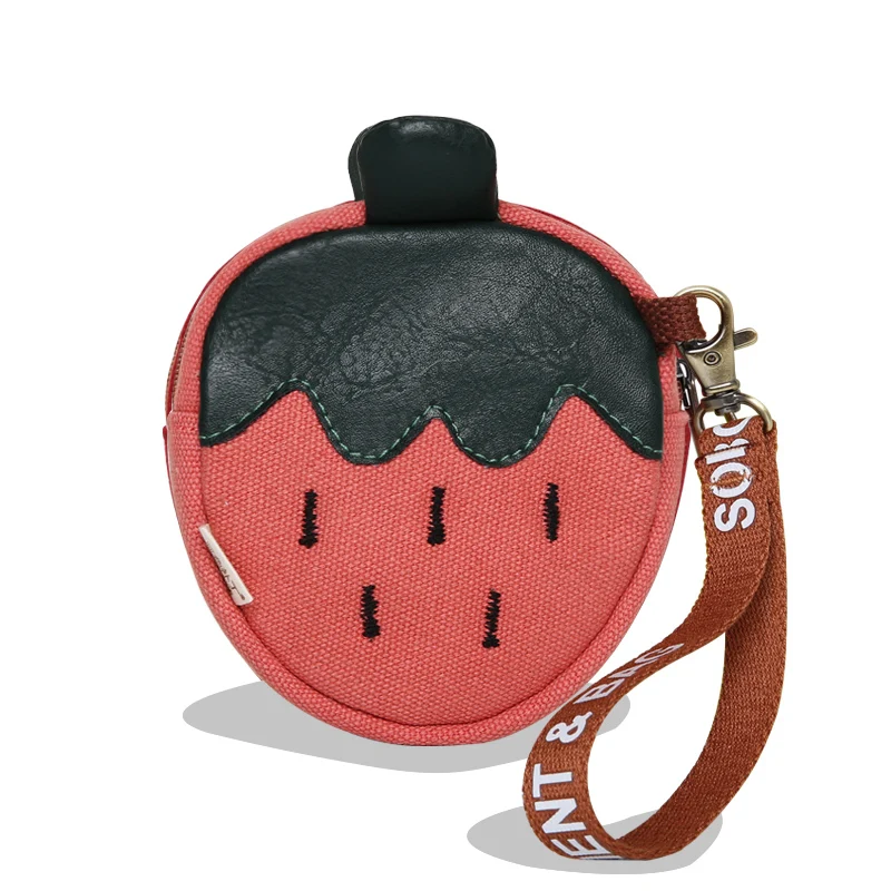 Fruit Pineapple & Strawberry Shaped Pencil Case Bag And Also Cosmetic Coin Holder Wallet