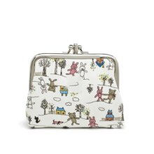 Bear And Flower Canvas Small Mini Bag Coin Plush Wallet Bear And Flower Canvas Small Mini Bag Coin Plush Wallet