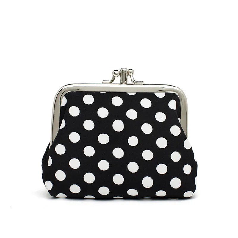 Bear And Flower Canvas Small Mini Bag Coin Plush Wallet