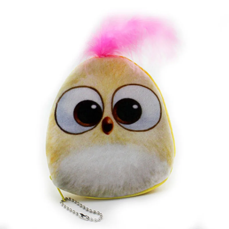 Cartoon Printed Plush Coin Purse With Zip Change Wallet Cartoon Printed Plush Coin Purse With Zip Change Wallet