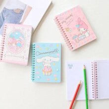 Cartoon My Melody & Cinnamoroll With Twin Star Spiral Coil Notebooks Cartoon My Melody & Cinnamoroll With Twin Star Spiral Coil Notebooks