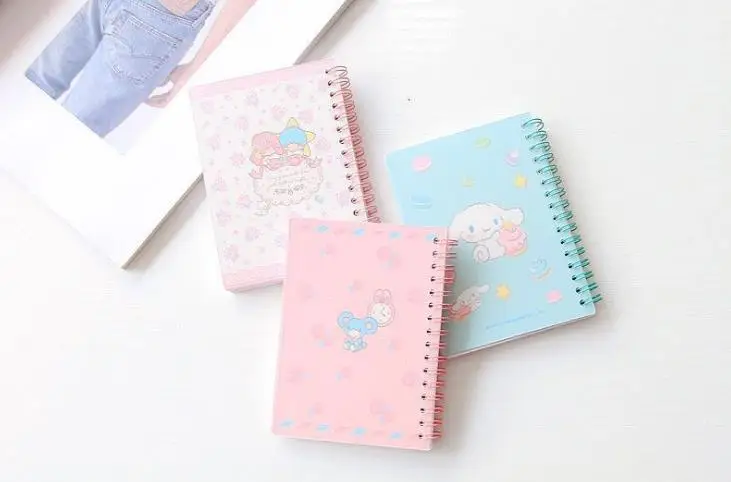 Cartoon My Melody & Cinnamoroll With Twin Star Spiral Coil Notebooks
