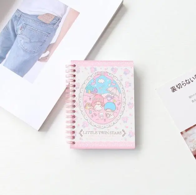 Cartoon My Melody & Cinnamoroll With Twin Star Spiral Coil Notebooks