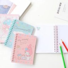 Cartoon My Melody & Cinnamoroll With Twin Star Spiral Coil Notebooks Cartoon My Melody & Cinnamoroll With Twin Star Spiral Coil Notebooks