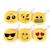 Novelty Smile Style Pouch With Zipper Plush Coin Purse Novelty Smile Style Pouch With Zipper Plush Coin Purse