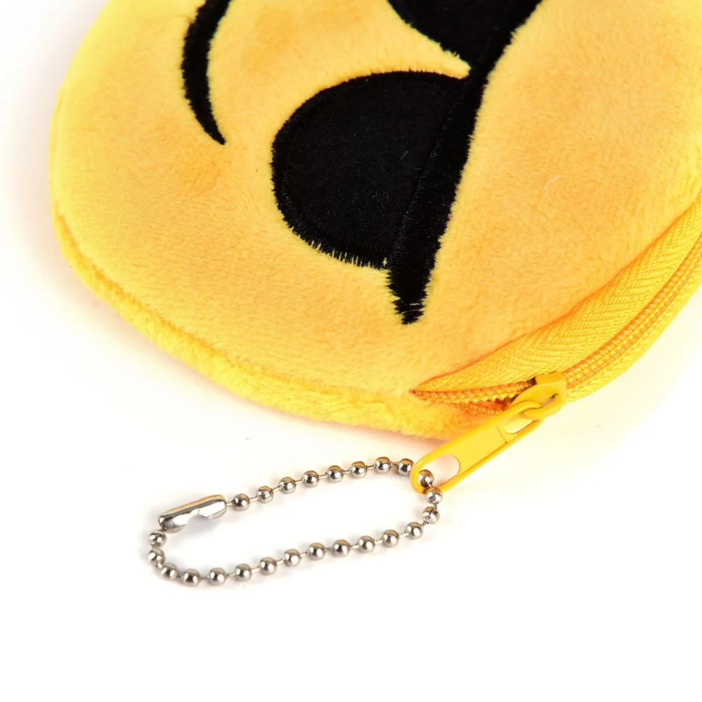 Novelty Smile Style Pouch With Zipper Plush Coin Purse