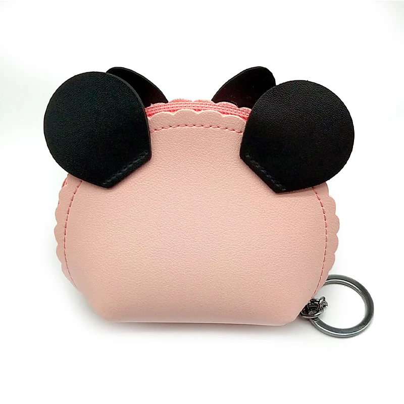 Kawaii Mickey Minnie Mouse Pattern Leather Coin Purse
