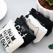 Cat Design Card Holder Short Wallet Cat Design Card Holder Short Wallet