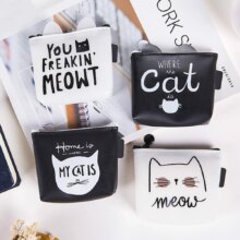 Cat Design Card Holder Short Wallet Cat Design Card Holder Short Wallet