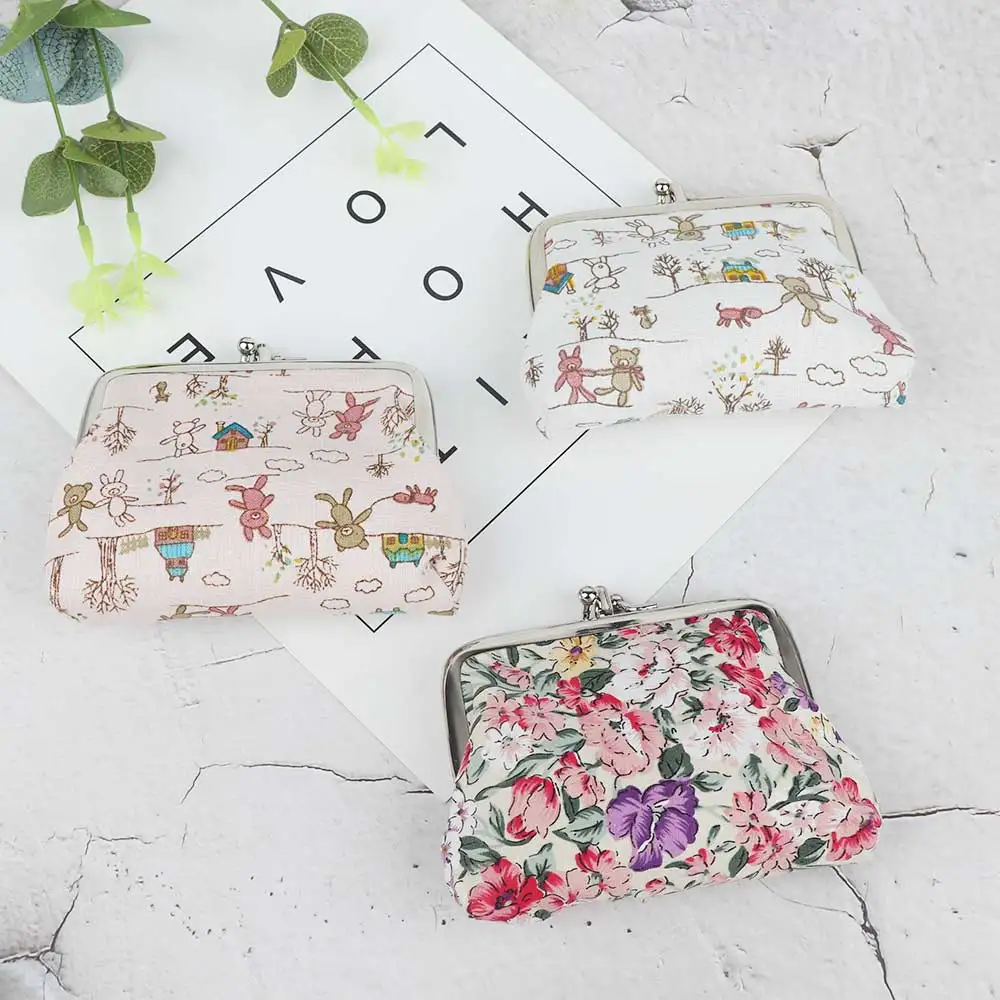 Kawaii Canvas Small Mini Wallet