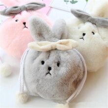 Cartoon Rabbit Kawaii Small Soft Plush Coin Pouch Cartoon Rabbit Kawaii Small Soft Plush Coin Pouch