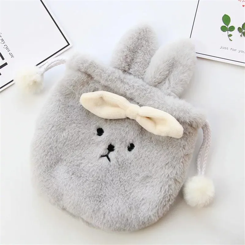 Cartoon Rabbit Kawaii Small Soft Plush Coin Pouch Cartoon Rabbit Kawaii Small Soft Plush Coin Pouch