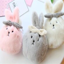 Cartoon Rabbit Kawaii Small Soft Plush Coin Pouch Cartoon Rabbit Kawaii Small Soft Plush Coin Pouch