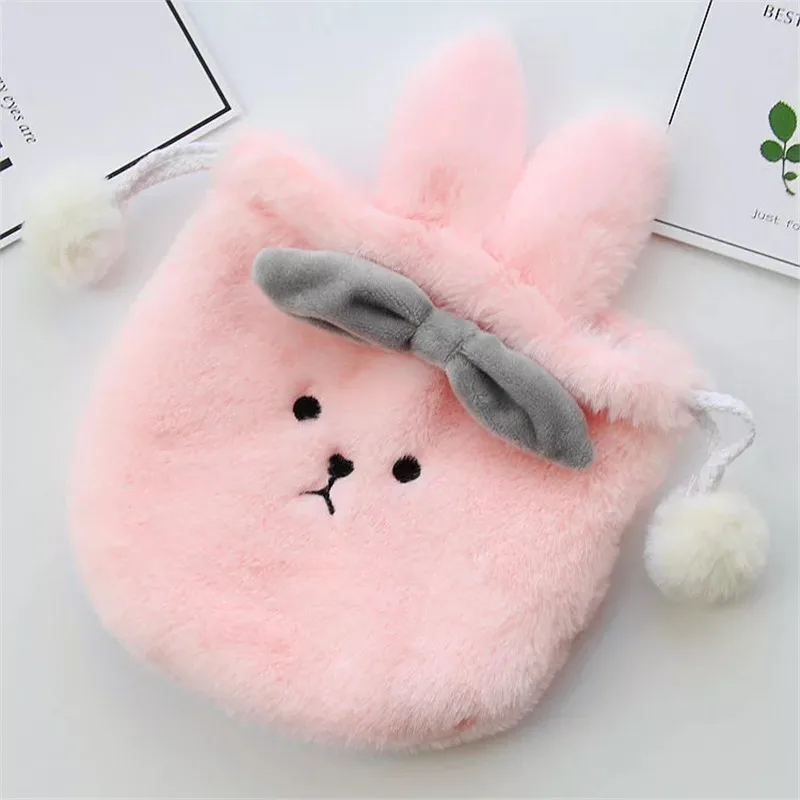 Cartoon Rabbit Kawaii Small Soft Plush Coin Pouch Cartoon Rabbit Kawaii Small Soft Plush Coin Pouch