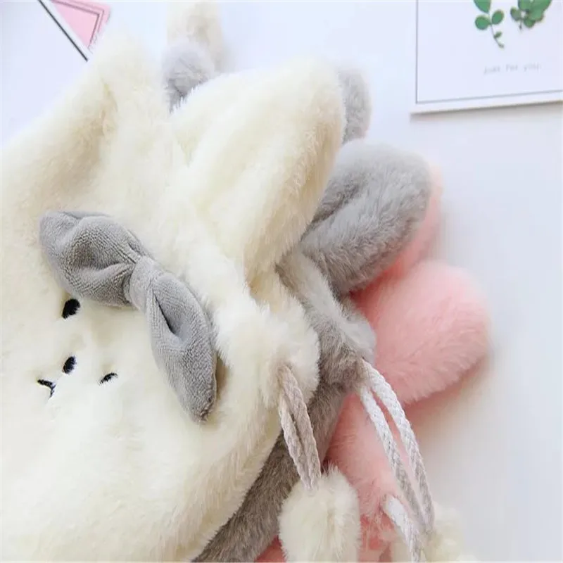 Cartoon Rabbit Kawaii Small Soft Plush Coin Pouch Cartoon Rabbit Kawaii Small Soft Plush Coin Pouch