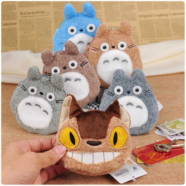 Cartoon Totoro Cat Design Soft Plush Mini Coin Purse