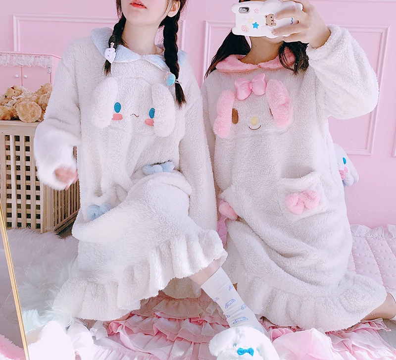 My Melody Cinnamoroll Pajamas Sets Long Sleeve Sleepwear