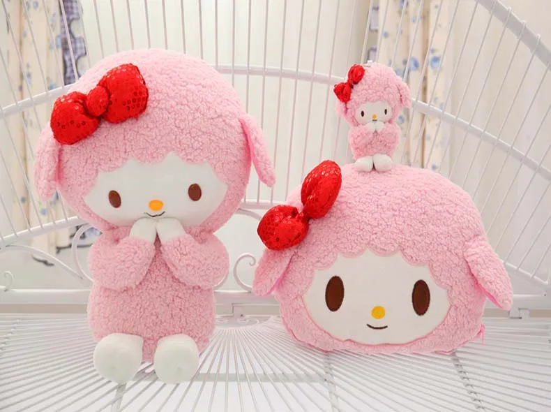 Cartoon My Melody Cinnamoroll Design Soft Plush Kawaii Keychain