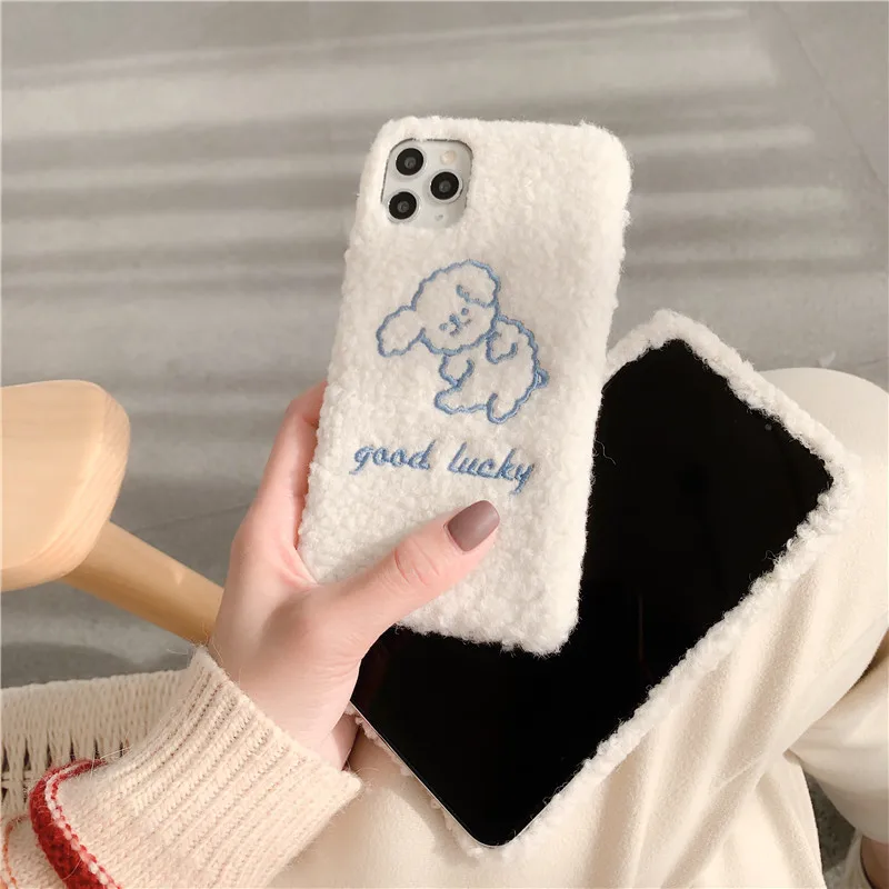 Cinnamoroll Embroidery Design Soft Cover For Kawaii Iphone