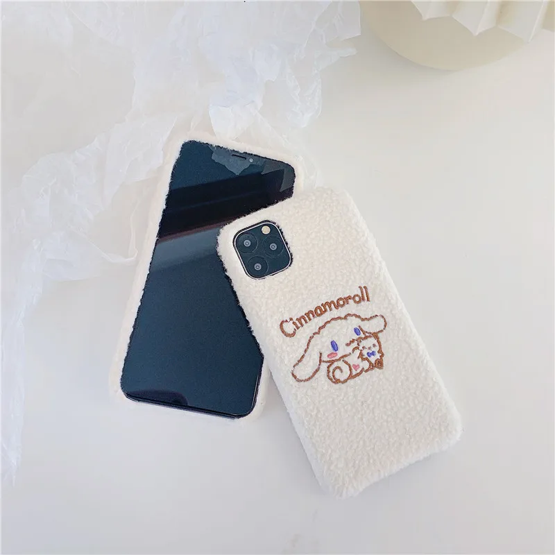Cinnamoroll Embroidery Design Soft Cover For Kawaii Iphone
