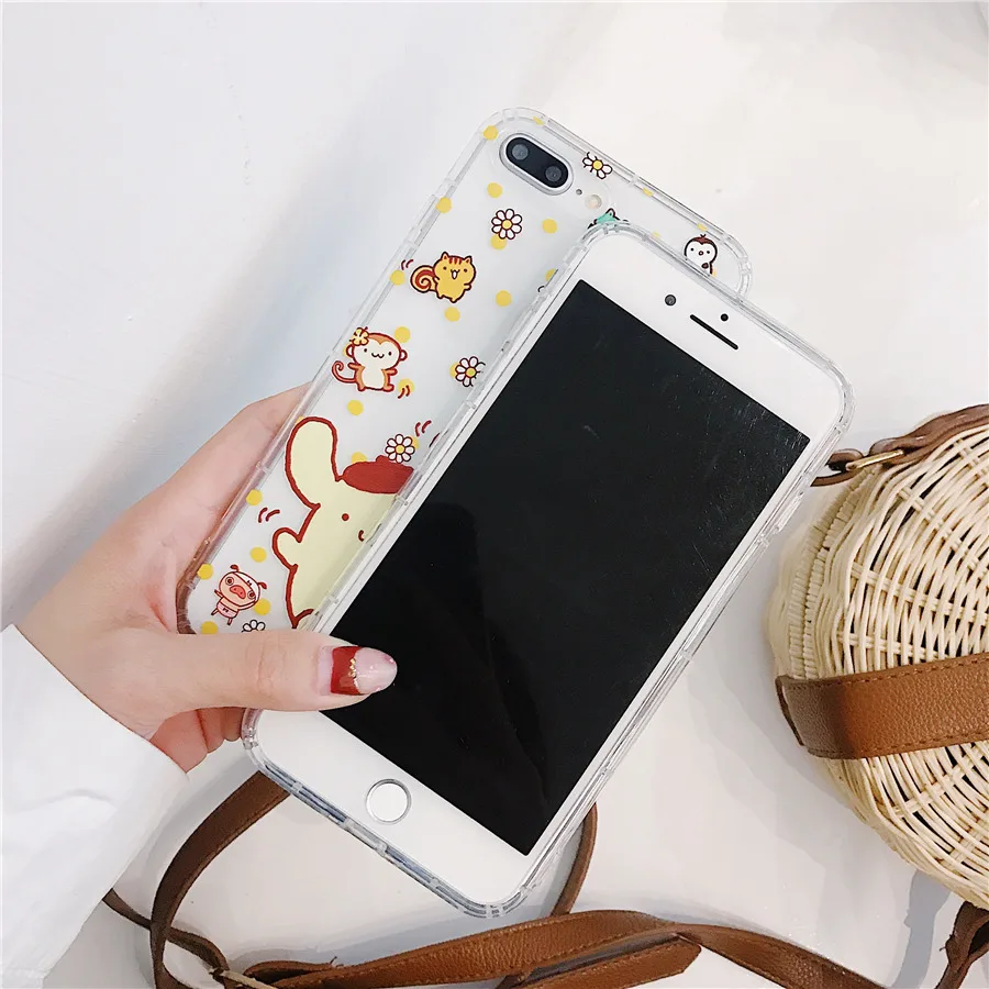 Cinnamoroll Pompompurin Cartoon Phone Case For iPhone