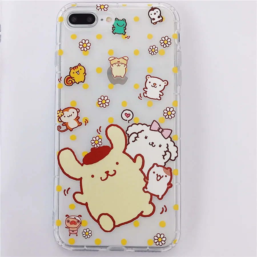 Cinnamoroll Pompompurin Cartoon Phone Case For iPhone