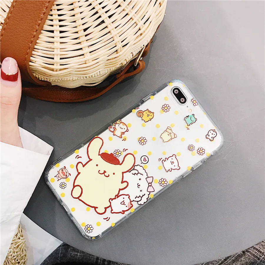 Cinnamoroll Pompompurin Cartoon Phone Case For iPhone