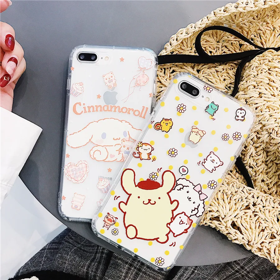 Cinnamoroll Pompompurin Cartoon Phone Case For iPhone