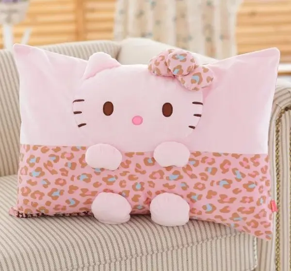 Cartoon Cinnamoroll /Pom Purin Leopard Stitch Pillow Case 