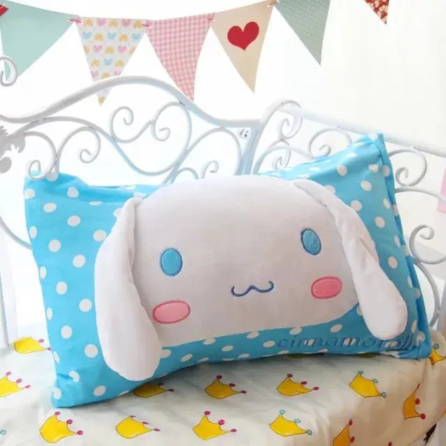 Cartoon Cinnamoroll /Pom Purin Leopard Stitch Pillow Case 