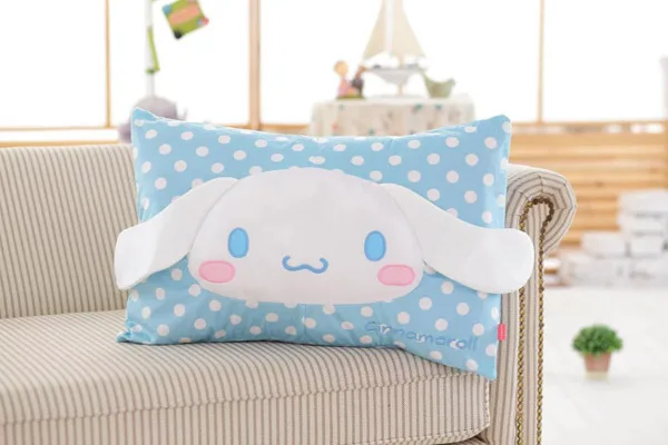 Cartoon Cinnamoroll /Pom Purin Leopard Stitch Pillow Case 