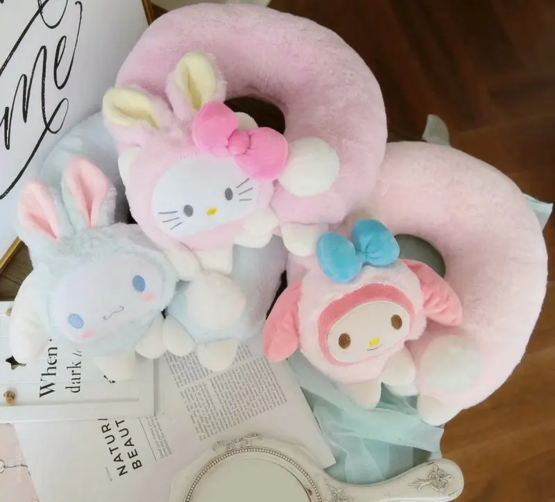 Cinnamoroll Dog Plush U Neck Pillow Car Cushion