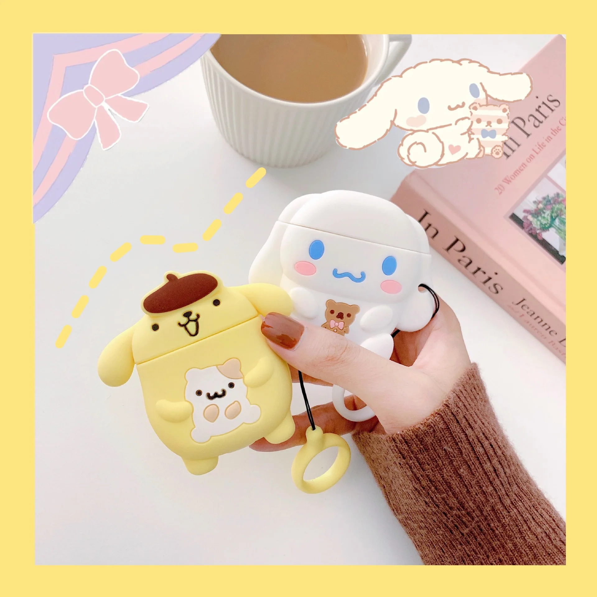 Cartoon Silicone Cinnamoroll Pudding Dog Bluetooth Earphone Case