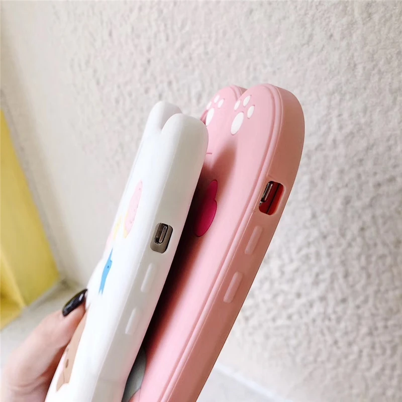 3D Doll Melody & Cinnamoroll Dog Cartoon Soft Phone Case