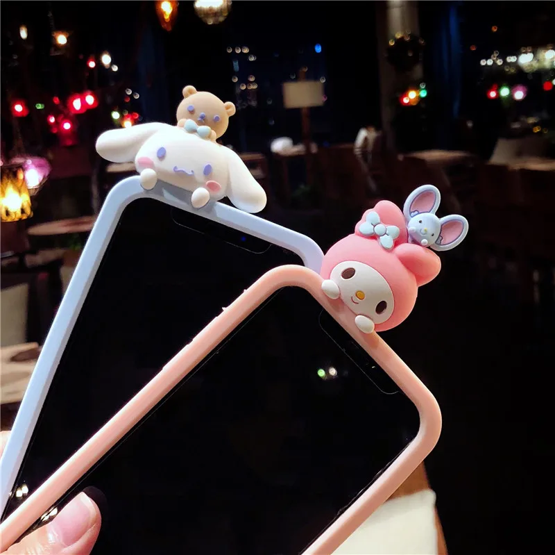 3D Cartoon Melody & Cinnamoroll Design Soft Back Cover
