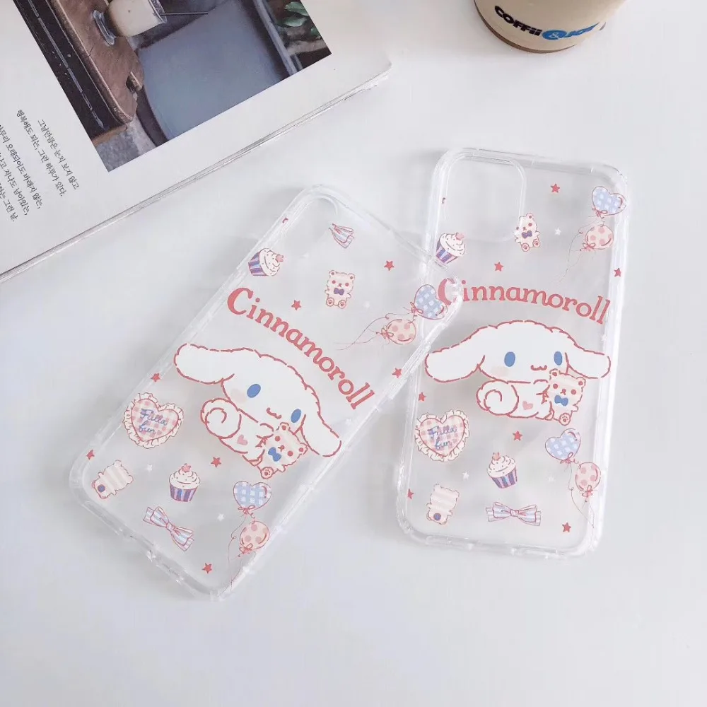 Cartoon Cinnamoroll Doll Transparent Phone Cover