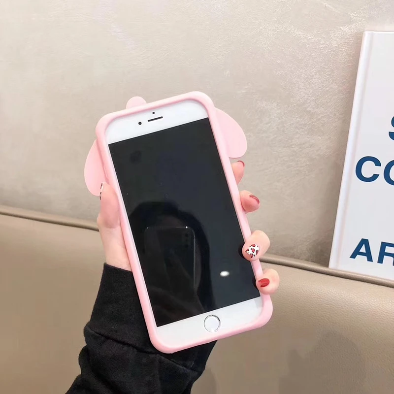 Cartoon Melody Cinnamoroll Silicone Phone Case For iPhone