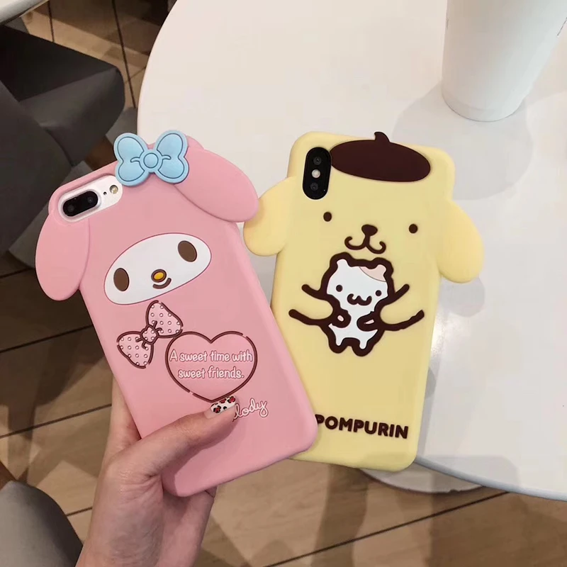 Cartoon Melody Cinnamoroll Silicone Phone Case For iPhone