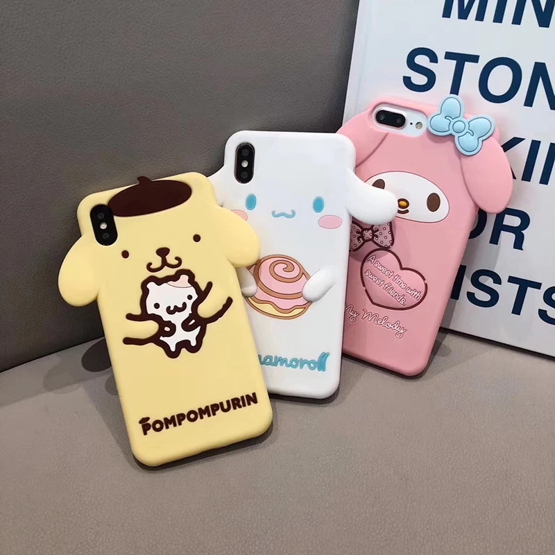 Cartoon Melody Cinnamoroll Silicone Phone Case For iPhone