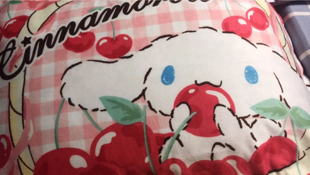 Cartoon Cinnamon Dog Pattern Plush PillowCase 