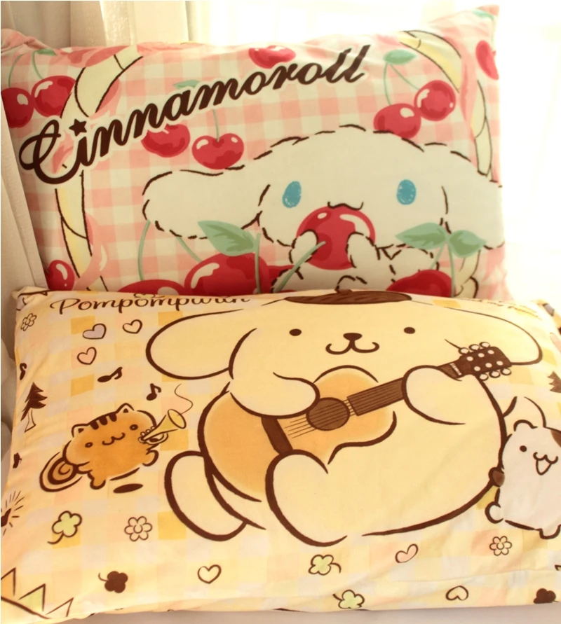 Cartoon Cinnamon Dog Pattern Plush PillowCase 