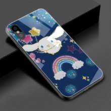 Cinnamoroll Cartoon Tempered Glass Phone Case For IPhone Cinnamoroll Cartoon Tempered Glass Phone Case For IPhone